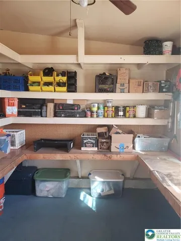 a room with storage and utility