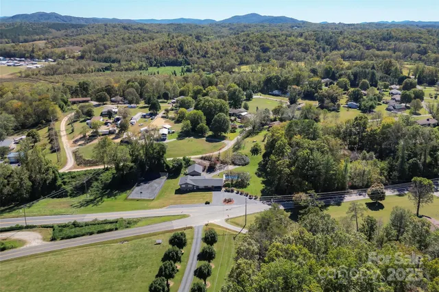 an aerial view of multiple house