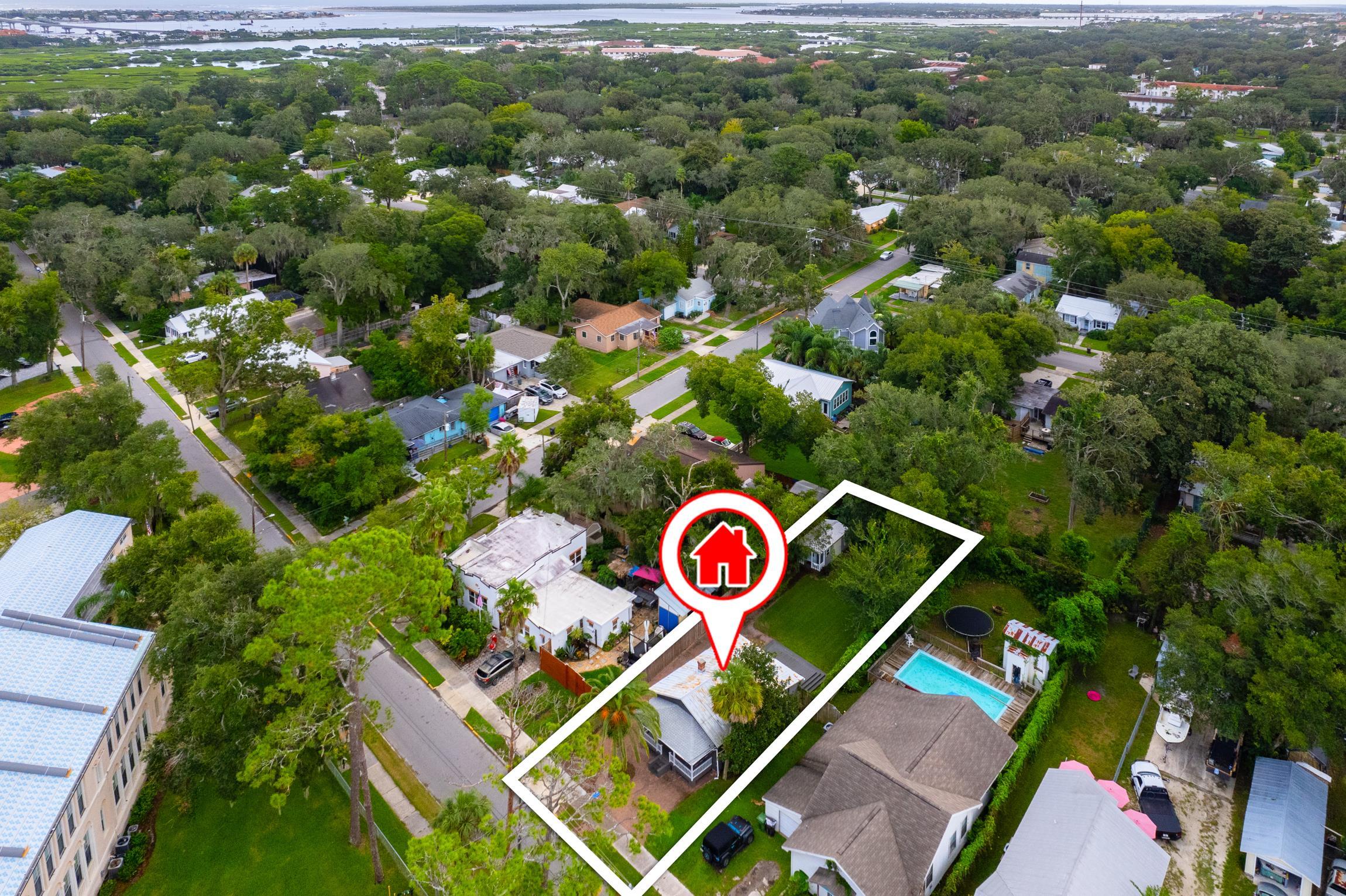 11 Hildreth Drive St. Augustine, FL 32084 - Photo 37 of 42 an aerial view of residential house with outdoor space and sign board