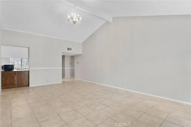 an empty room with a natural light