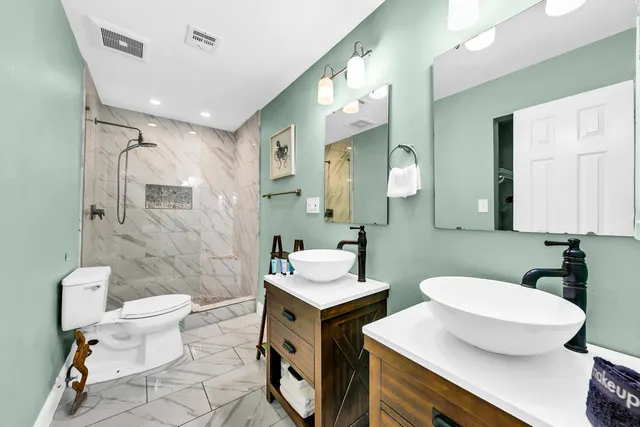 a view of a dry with wooden floor