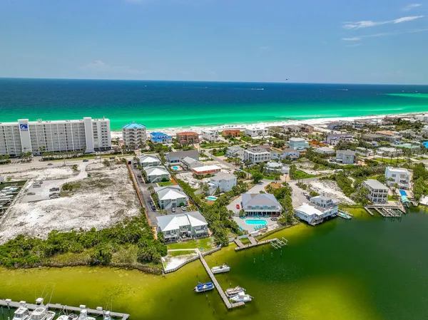 an aerial view of a city