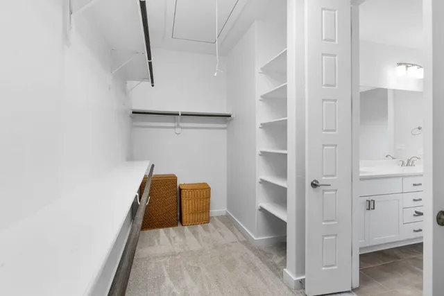 a view of closet area