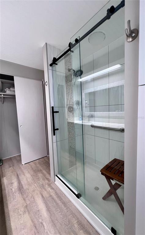 1100 South Belcher Road, Unit 772 Largo, FL 33771 - Photo 41 of 84 a bathroom with a shower and a mirror