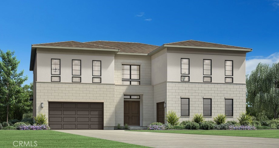 12010 Northstar Lane Porter Ranch, CA 91326 - Photo 1 of 49 Front Elevation: Fernwood Coastal Contemporary - The Ridge Collection at Bella Vista - Photo of artist rendering - Not actual home for sale - Home is still under construction.