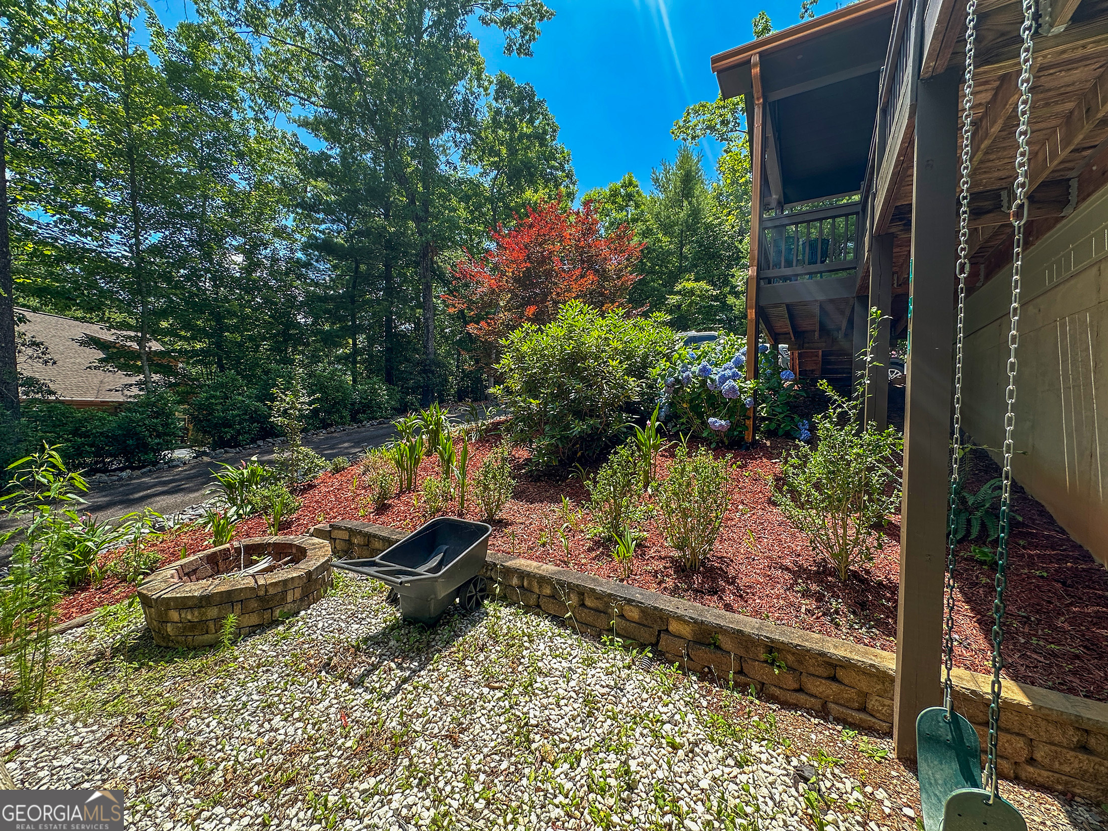 181 Morgan Ridge Court Young Harris, GA 30582 - Photo 31 of 37 a backyard of a house with lots of green space