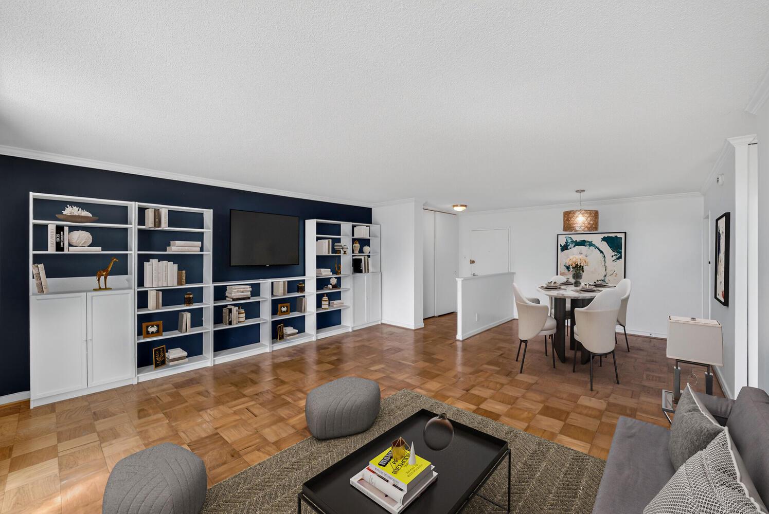 240 M Street Southwest, Unit E406 Washington, DC 20024 - Photo 10 of 36 Multifunctional layout (virtually staged)