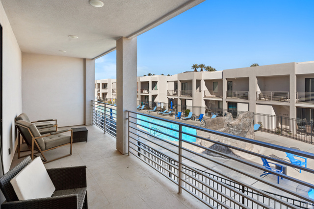 1122 South 1790th Street West, Unit 2 St. George, UT 84770 - Photo 29 of 37 Private balcony with tile flooring and contemporary metal railings