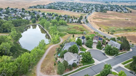 an aerial view of beach and city