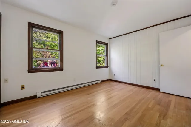 an empty room with a window