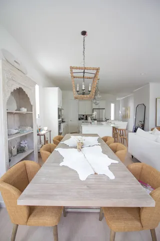 a bathroom with a sink vanity and mirror