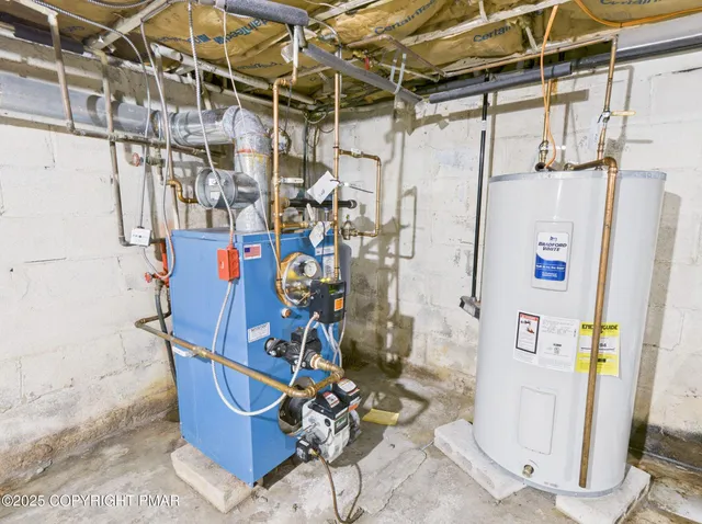 a view of a room with wooden walls