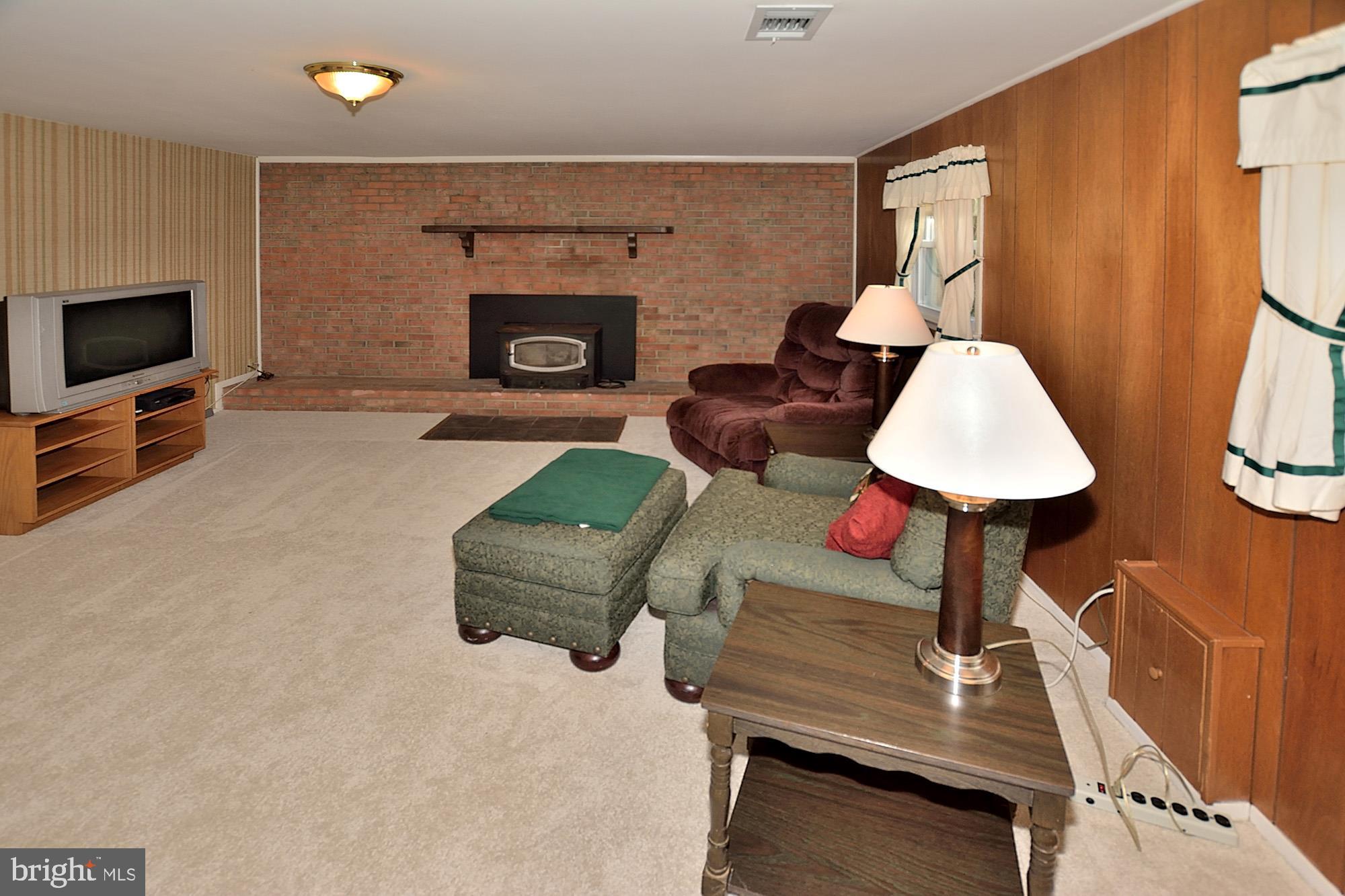 8303 Brixton Street Springfield, VA 22152 - Photo 19 of 29 Cozy Lower Level Family RM , Wood Fireplace Insert