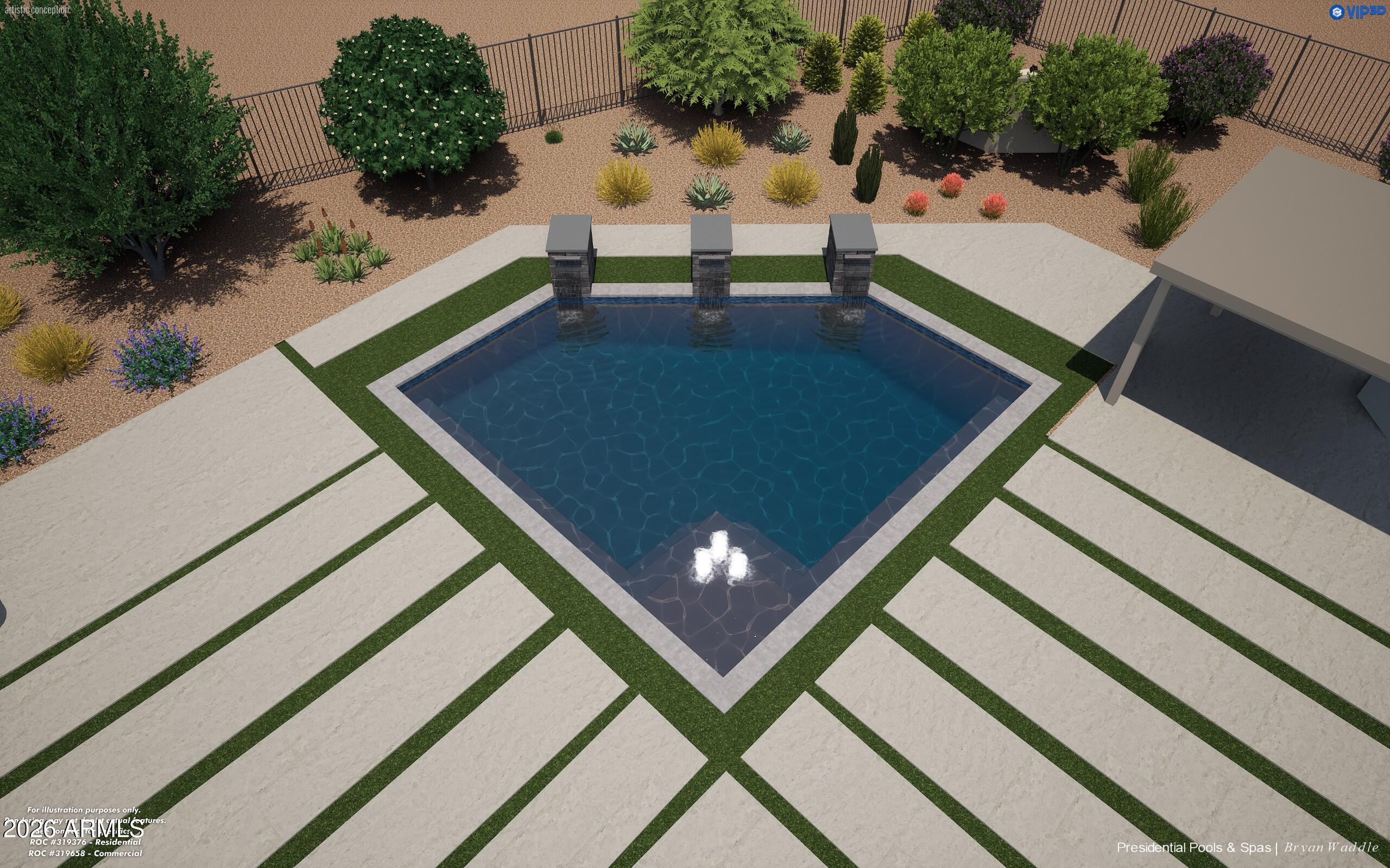 29420 North Verde River Way West Rio Verde, AZ 85263 - Photo 6 of 74 Pool Rendering - inquire for full bid