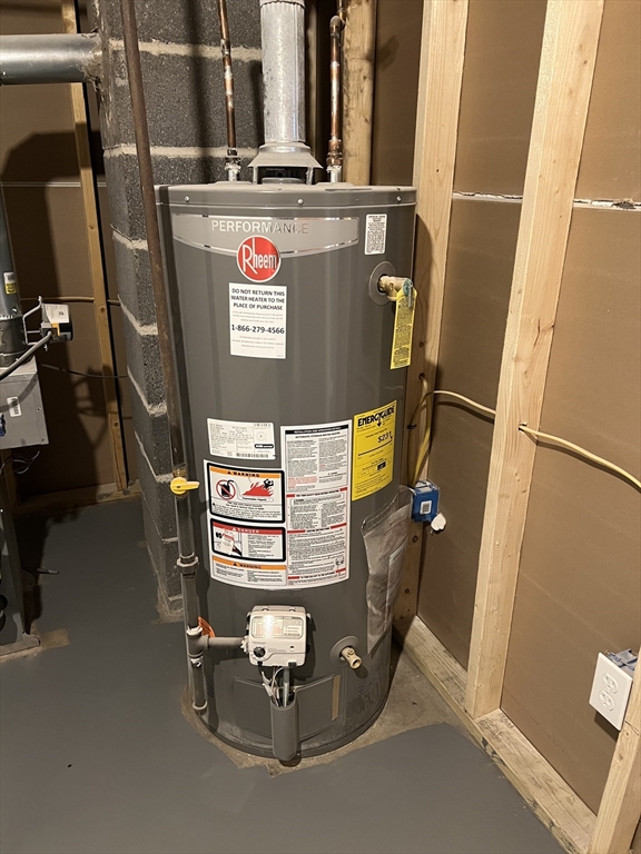 72 Clement Street Springfield, MA 01118 - Photo 34 of 36 a room with water heater and storage