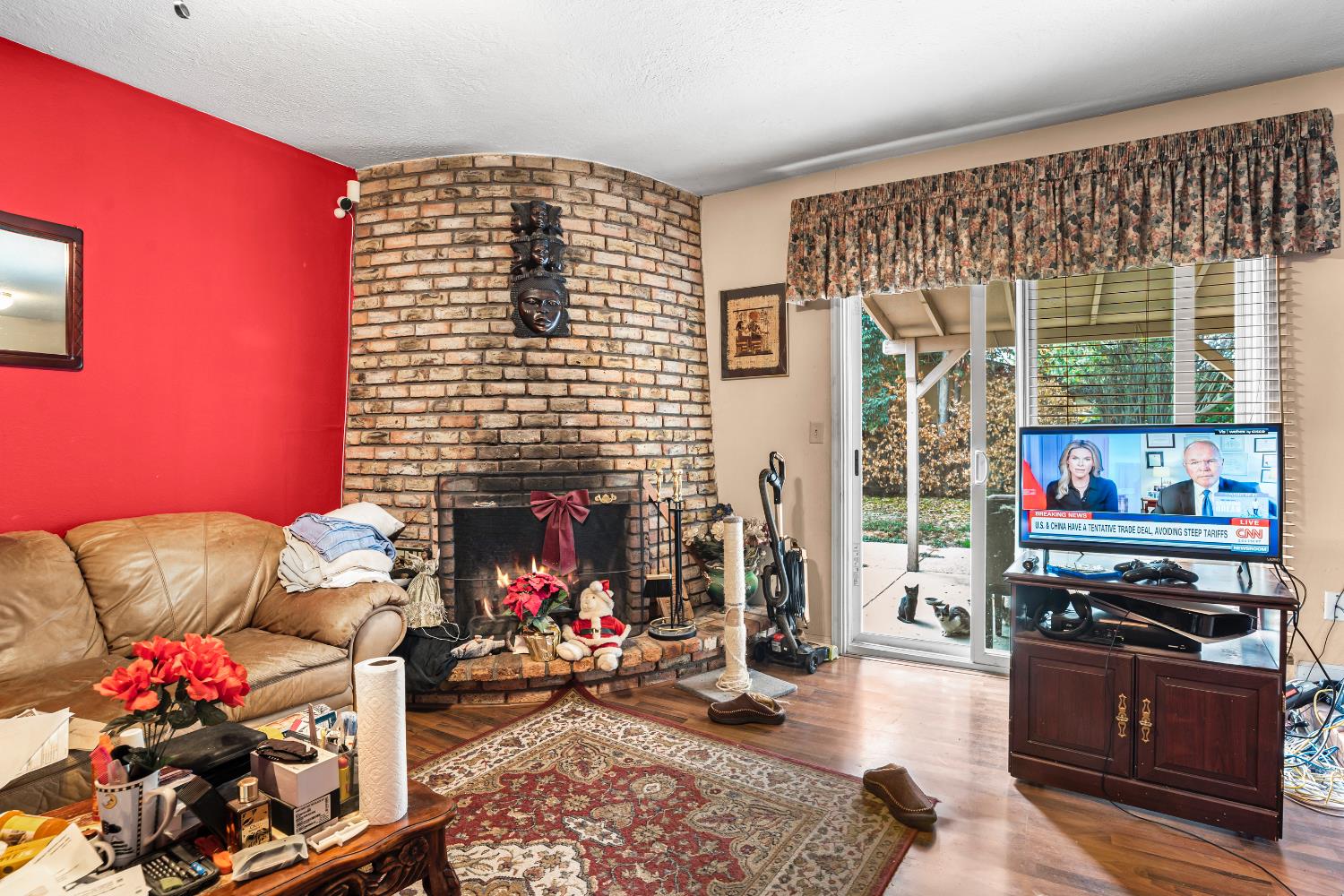 3141 Lisa Drive Modesto, CA 95350 - Photo 16 of 29 a living room with furniture and a fireplace