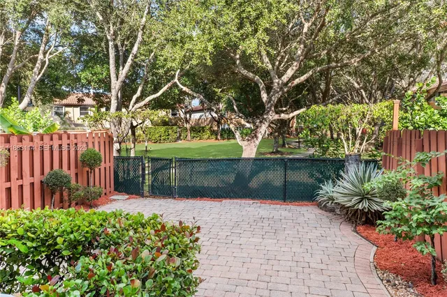 a view of a backyard