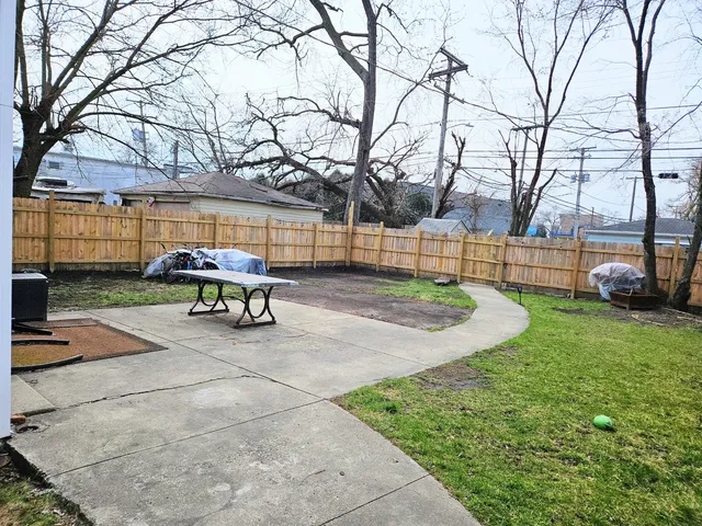 a view of a park with slide