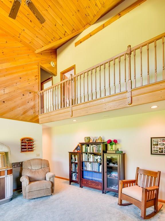 1356 River Road Solon, ME 04979 - Photo 15 of 30 family room showing balcony and...