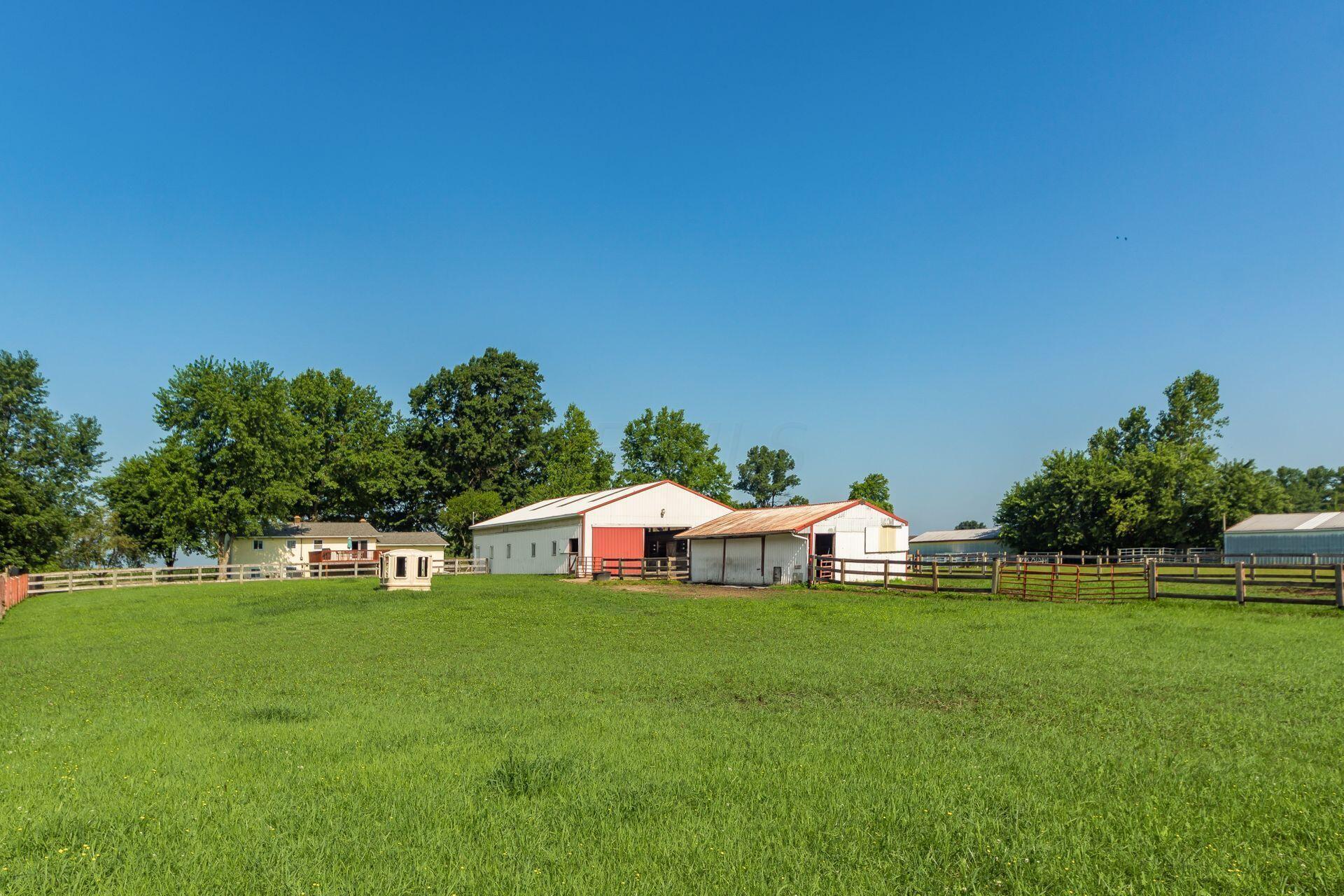 1081 South County Line Road Johnstown, OH 43031 - Photo 12 of 39 Barn view. Includes separate hay barn or utilize as additional 2 stalls/ run in.