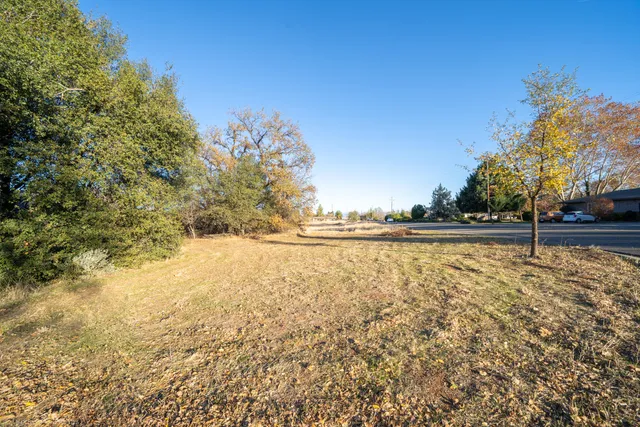 a view of an ocean and a yard