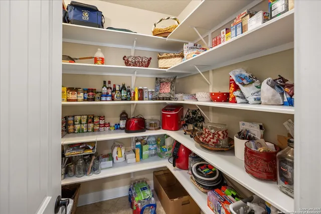 a store room with lots of different kinds of food
