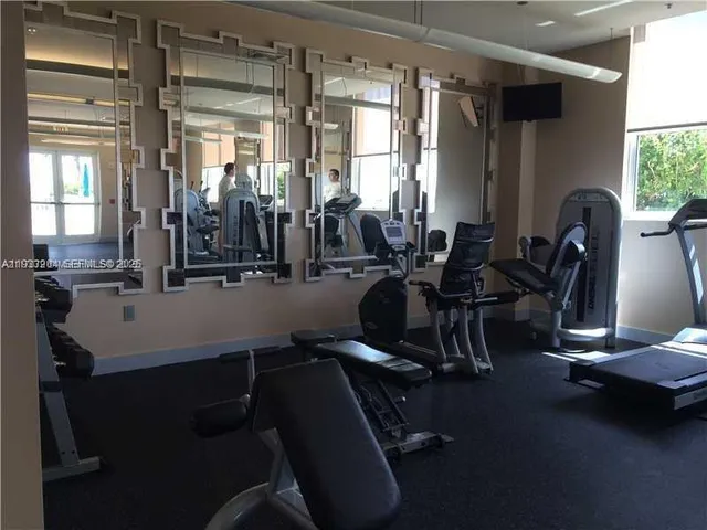 a bath room with a rug