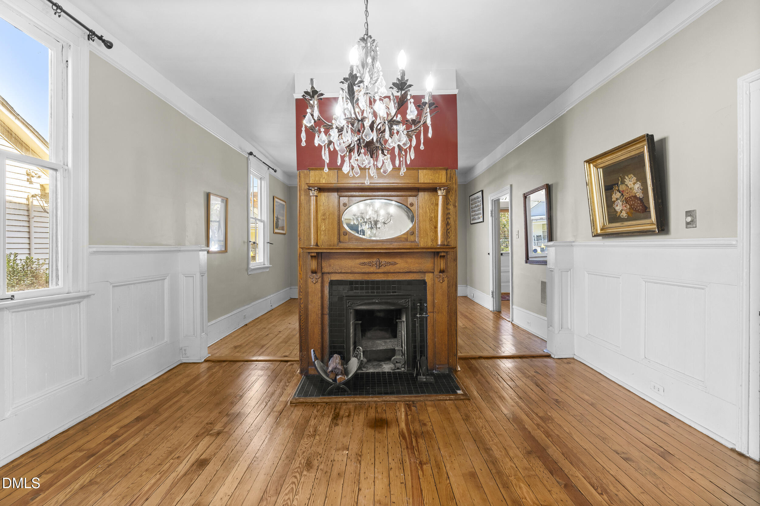 527 North East Street Raleigh, NC 27604 - Photo 12 of 46 a living room with furniture and a fireplace