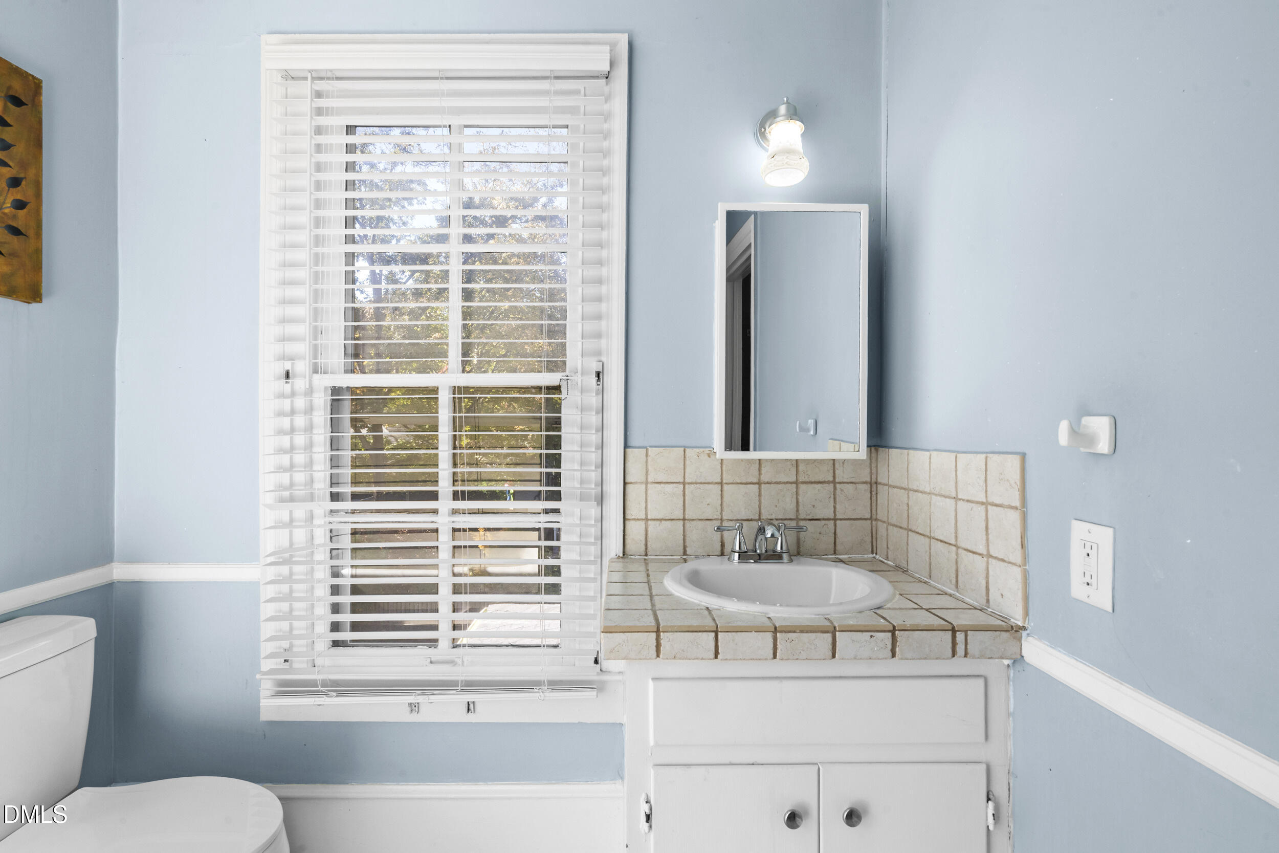 527 North East Street Raleigh, NC 27604 - Photo 30 of 46 a bathroom with a sink a toilet and window