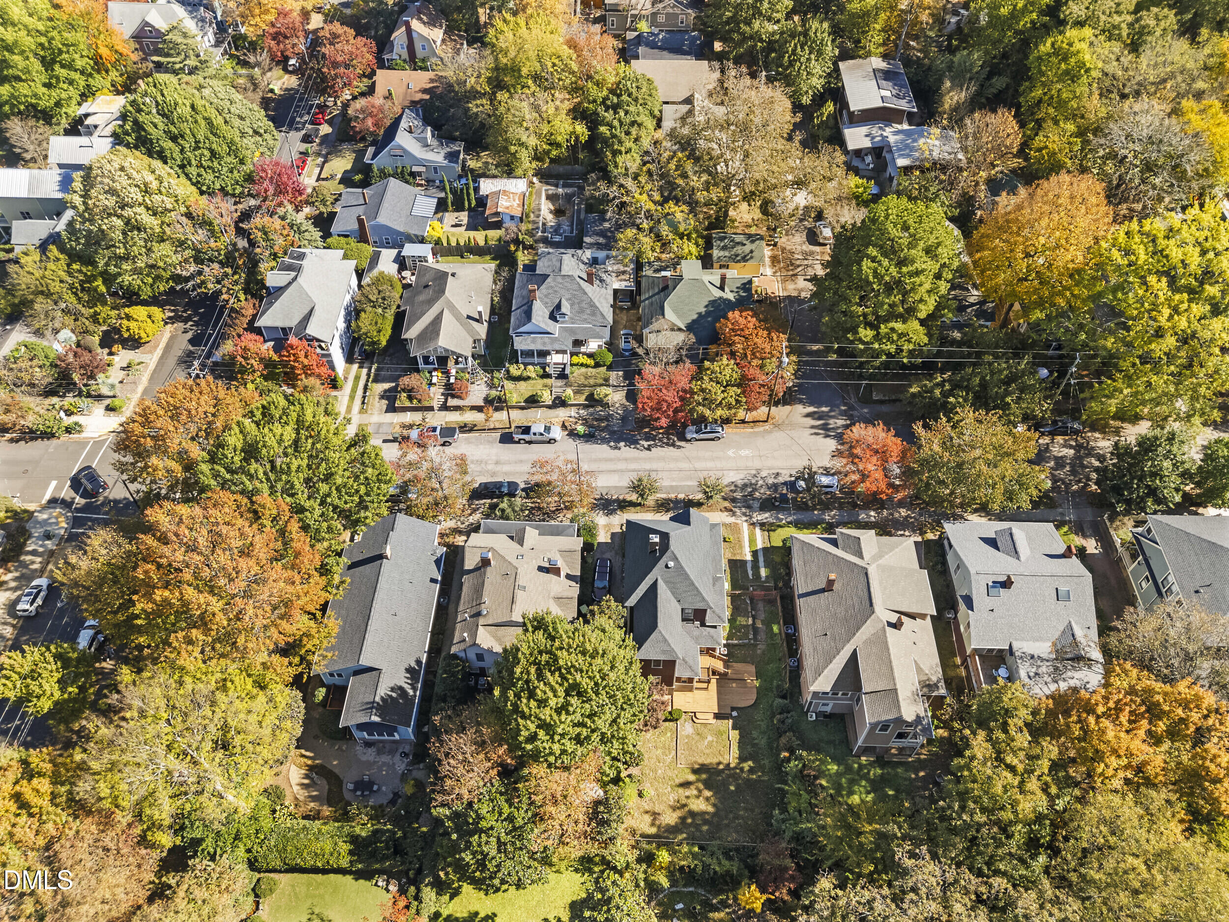 527 North East Street Raleigh, NC 27604 - Photo 42 of 46 an aerial view of residential houses with outdoor space