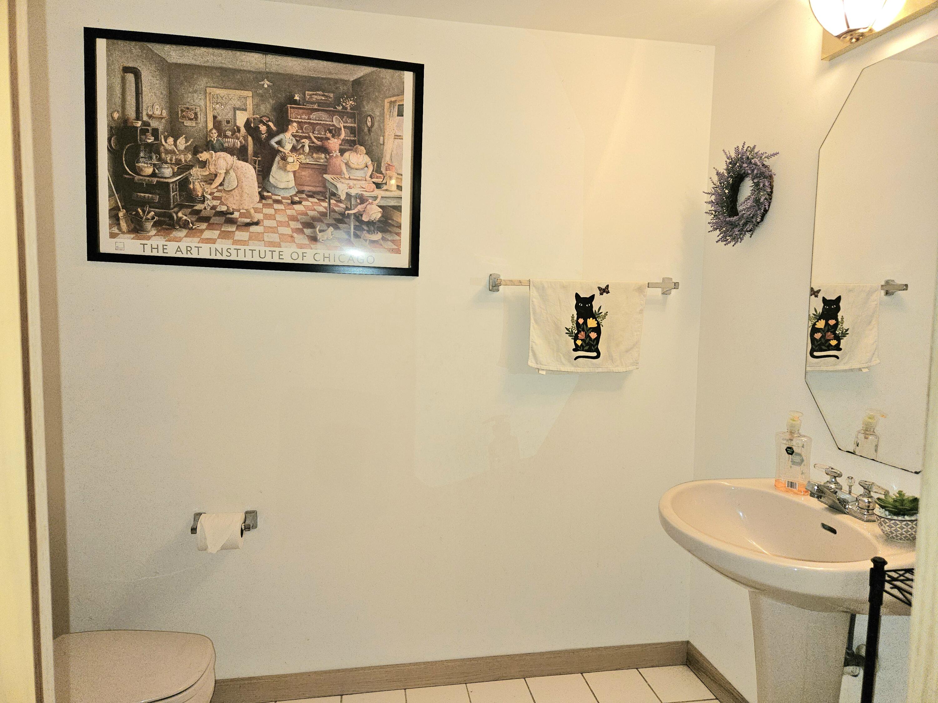 1518 West 96th Place Crown Point, IN 46307 - Photo 26 of 42 a bathroom with a sink mirror and toilet