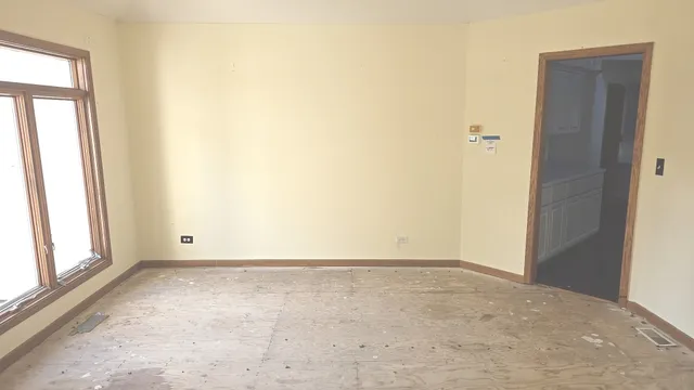 an empty room with a window