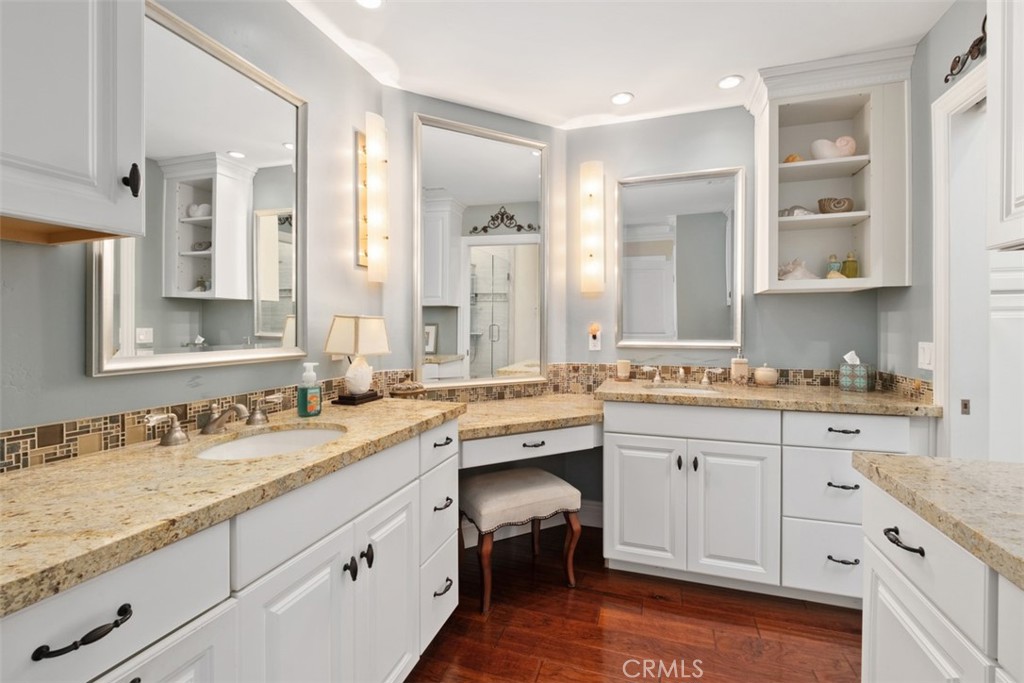 31202 Palma Drive Laguna Niguel, CA 92677 - Photo 28 of 47 a spacious bathroom with a granite countertop sink mirror and double