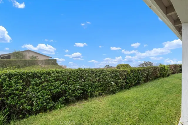 a view of a green yard