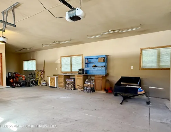 a car parked in a garage