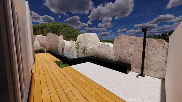 a picture of a bench in the window