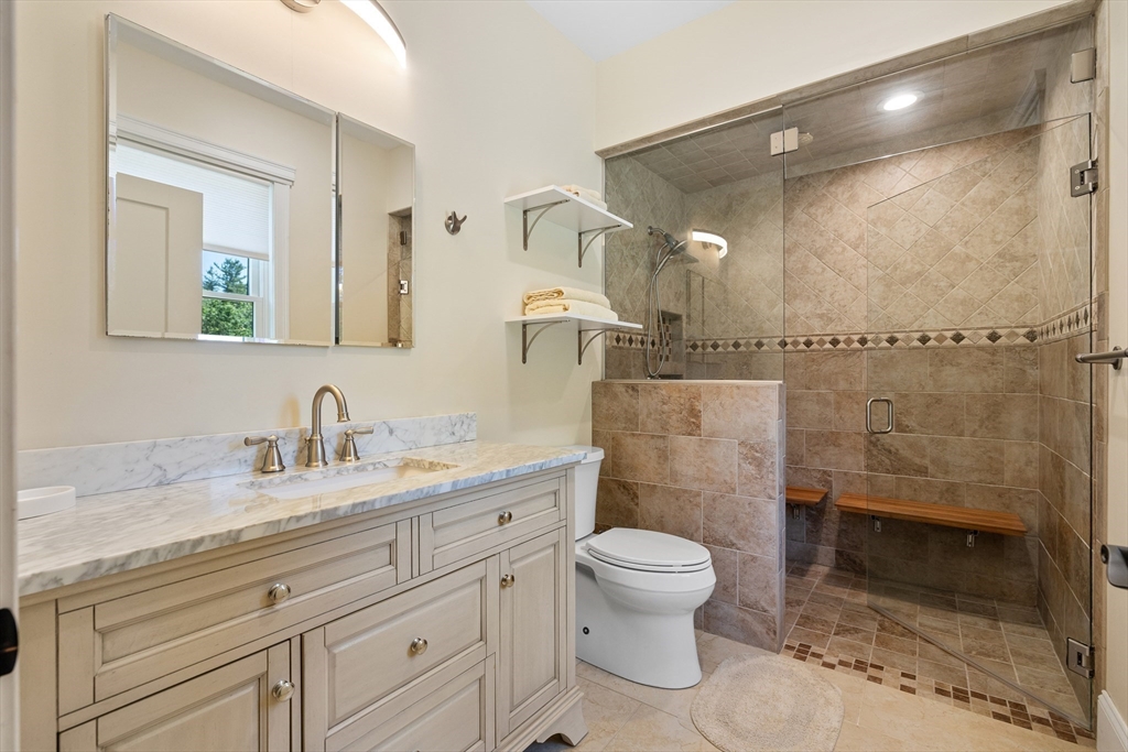 19 Hardscrabble Road Sterling, MA 01564 - Photo 26 of 42 a bathroom with a granite countertop sink toilet and shower