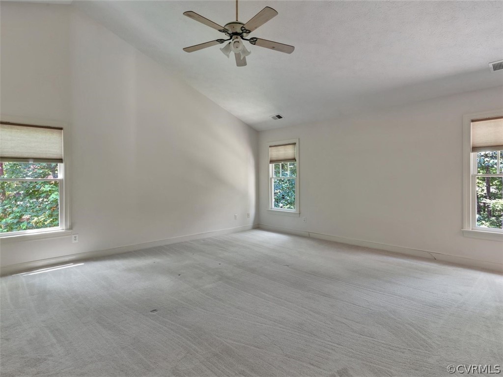 6302 West Branch Road Midlothian, VA 23112 - Photo 26 of 38 Master bedroom with vaulted ceiling, custom blinds