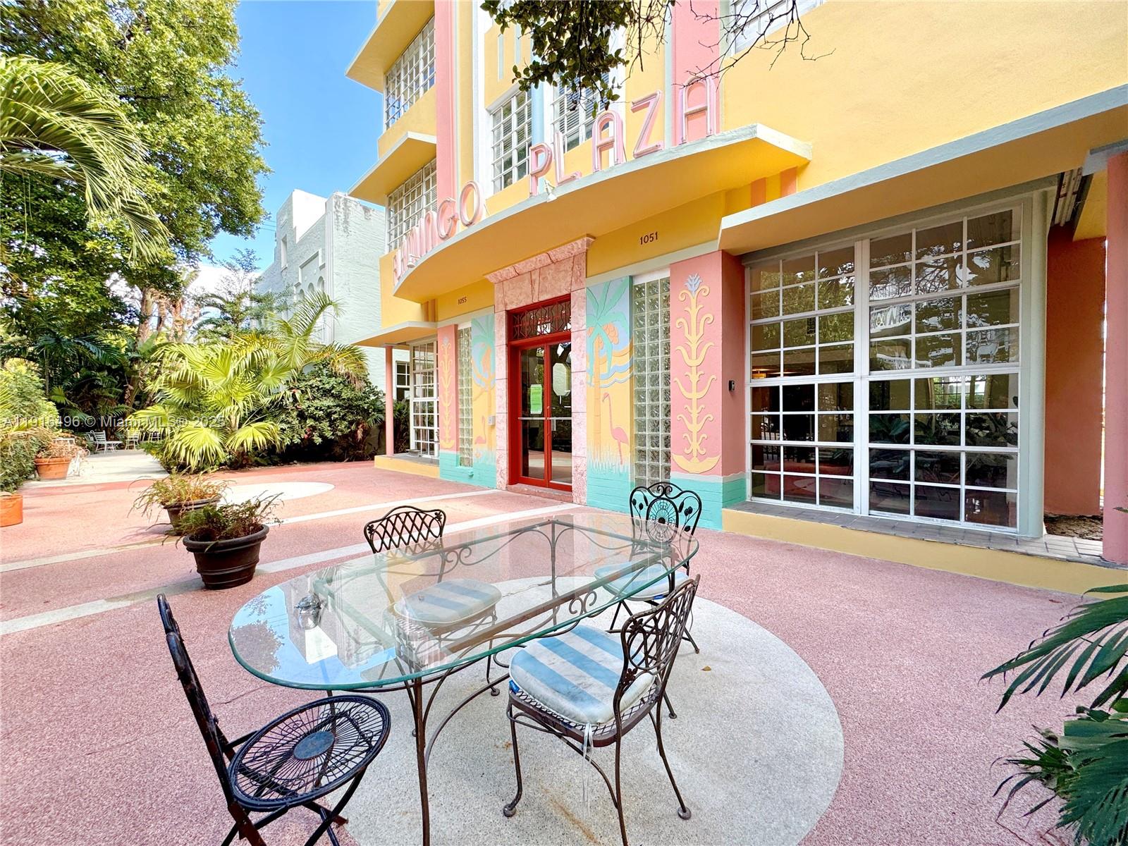 a house view with a seating space