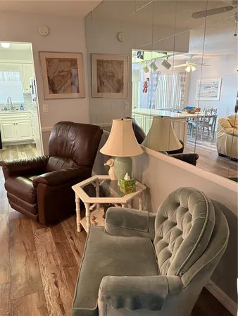 a living room with furniture and a couch