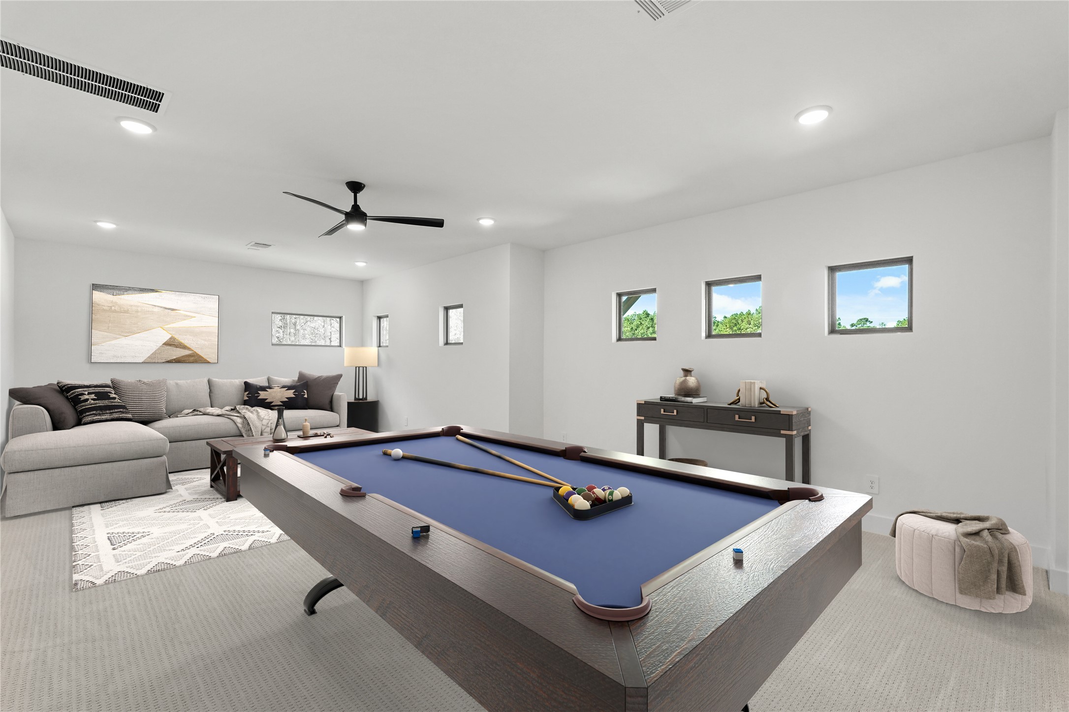 24919 Balmorhea Way Montgomery, TX 77316 - Photo 9 of 36 a room with furniture pool table and windows