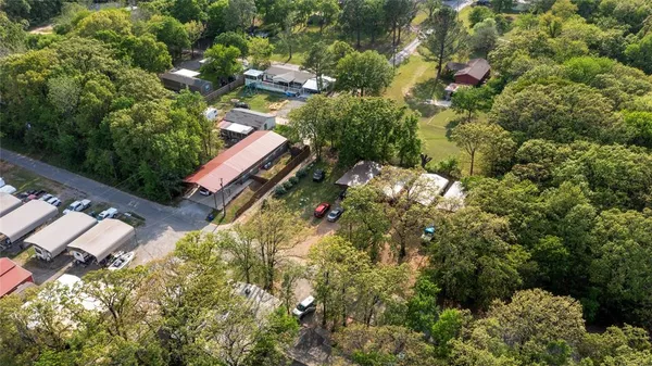 a view of a yard with plants