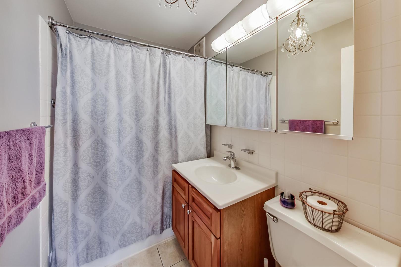 655 West Irving Park Road, Unit 3302 Chicago, IL 60613 - Photo 23 of 37 a bathroom with a sink and a mirror