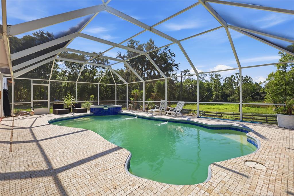 1898 Blackwelder Road De Leon Springs, FL 32130 - Photo 22 of 33 a view of a backyard with swimming pool