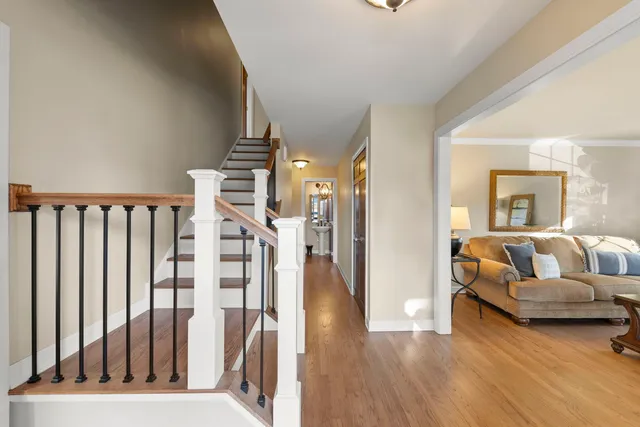 a view of livingroom with furniture and wooden floor