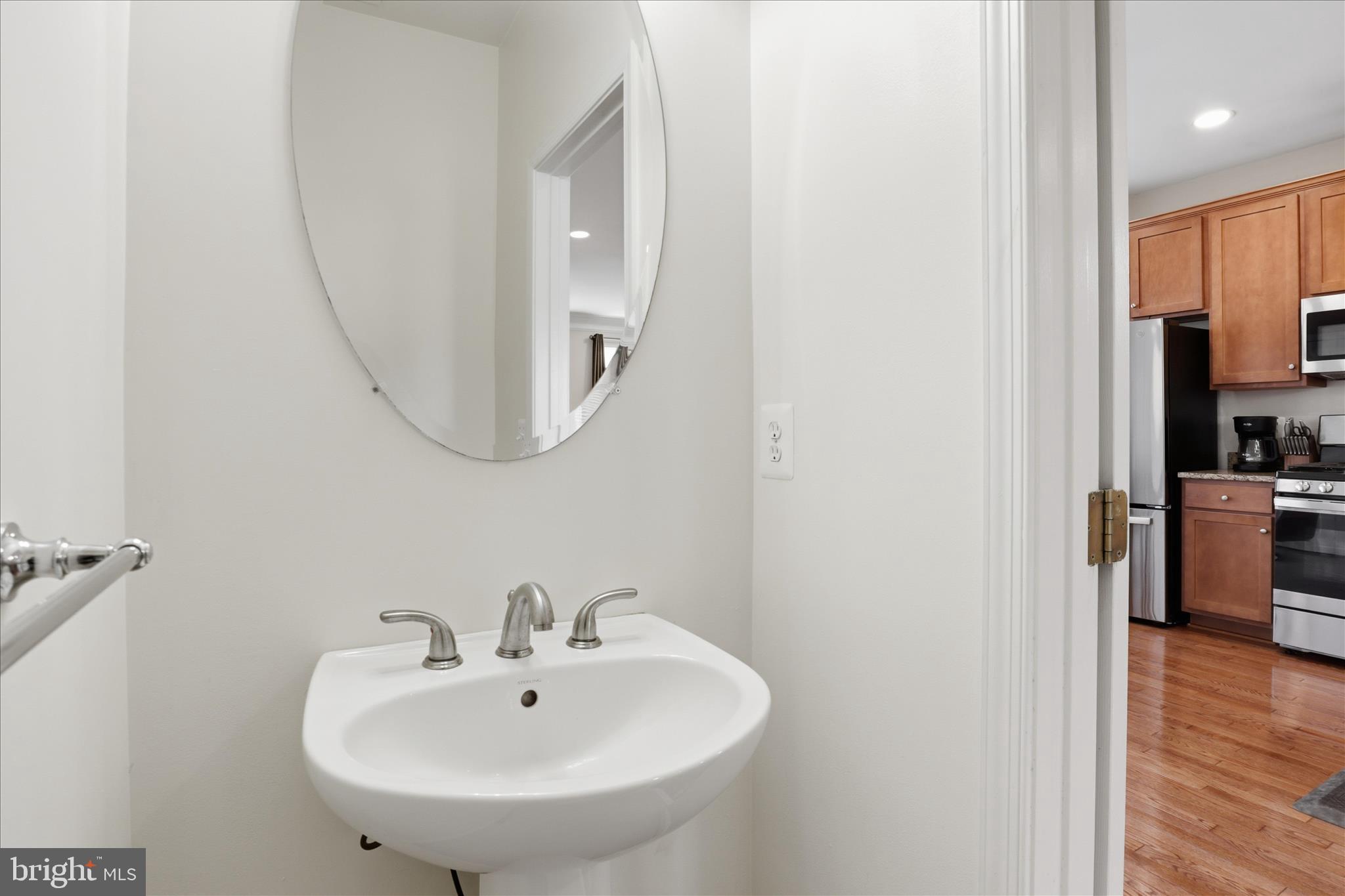 25114 Monteith Terrace Chantilly, VA 20152 - Photo 11 of 46 a bathroom with a sink and a mirror