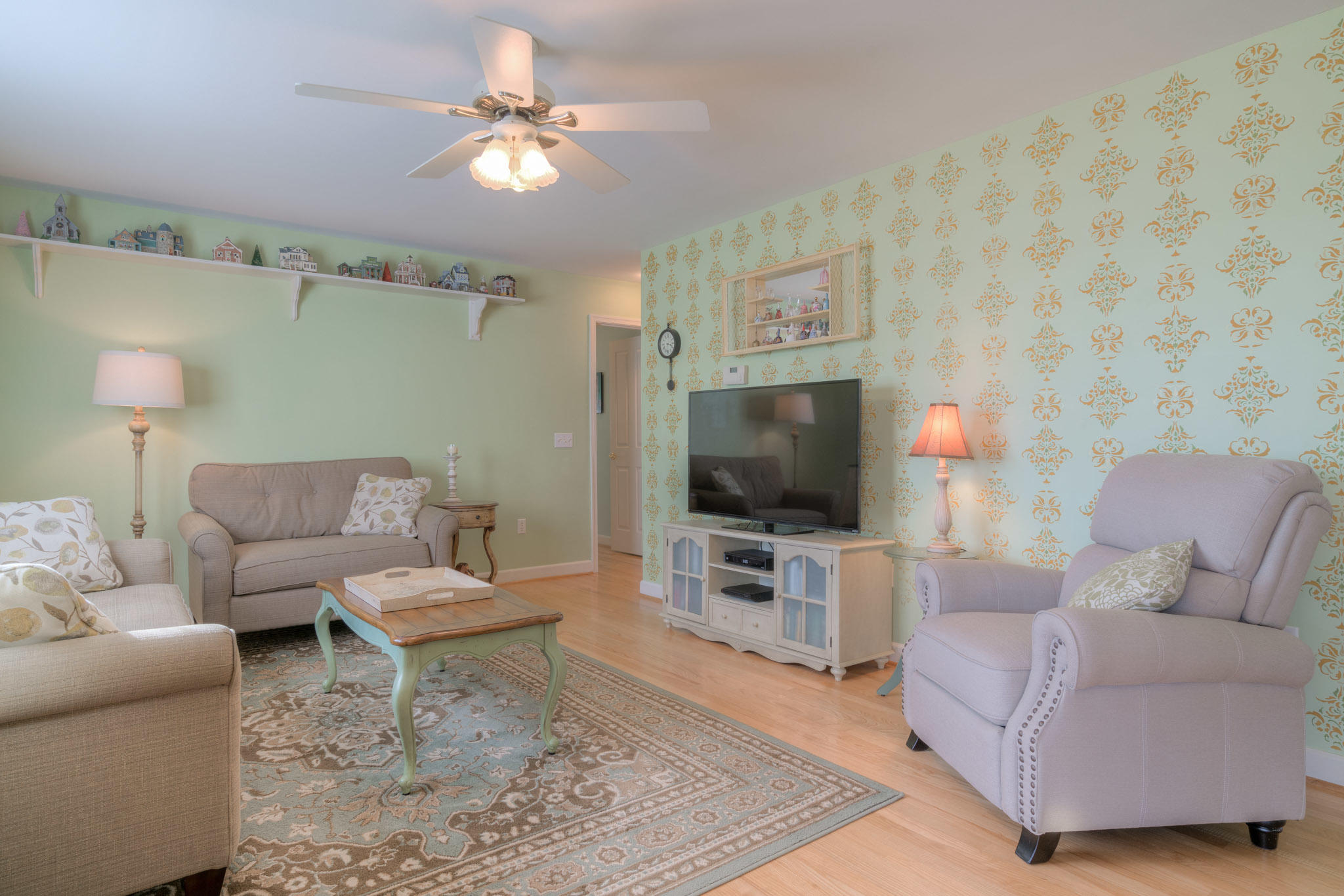 1675 Union Valley Road Riner, VA 24149 - Photo 12 of 50 a living room with furniture and a flat screen tv