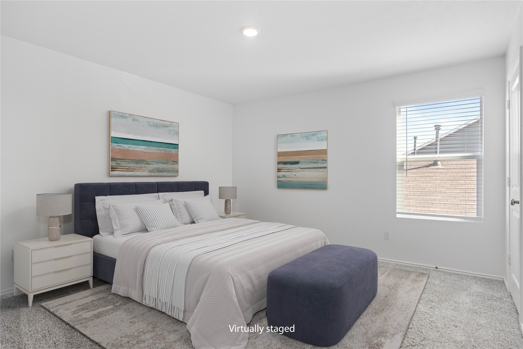 13520 Knights Branch Drive Elgin, TX 78621 - Photo 9 of 20 Virtually Staged. Carpeted bedroom featuring baseboards and recessed lighting