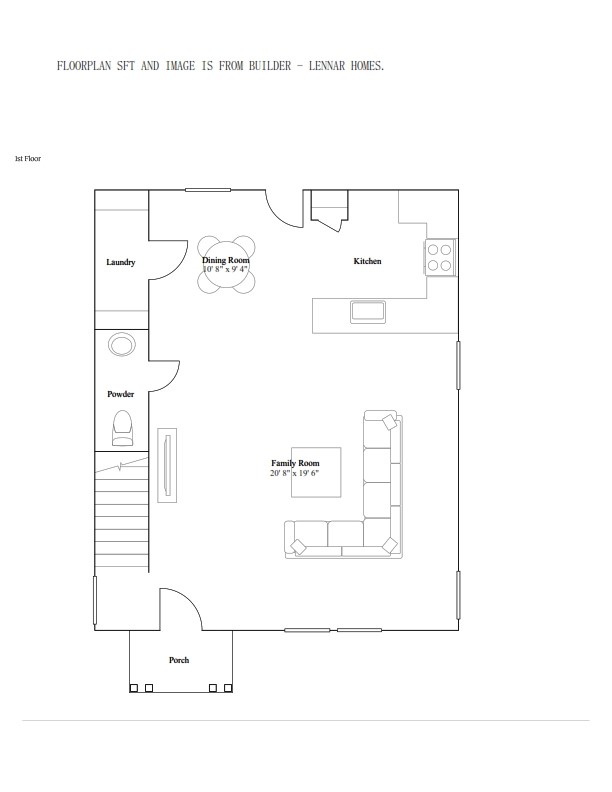 13520 Knights Branch Drive Elgin, TX 78621 - Photo 18 of 20 View of home floor plan first floor