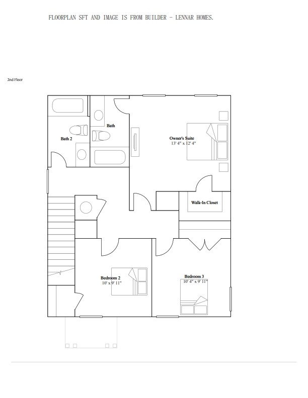 13520 Knights Branch Drive Elgin, TX 78621 - Photo 20 of 20 View of home floor plan second floor